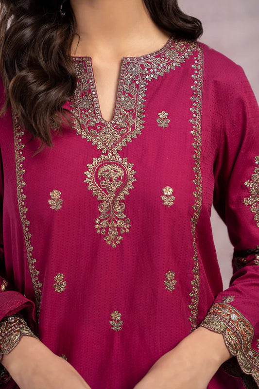 MARIA B Luxury Embroidered Lawn 3PC Set | Premium Formal Wear AE-880