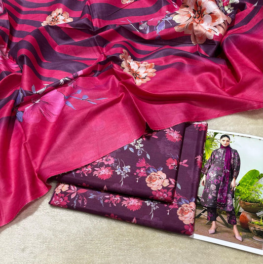 BREENA IN LUXURY" – BREENA 2025 DIGITAL PRINTED LAWN COLLECTION (CODE : 04)