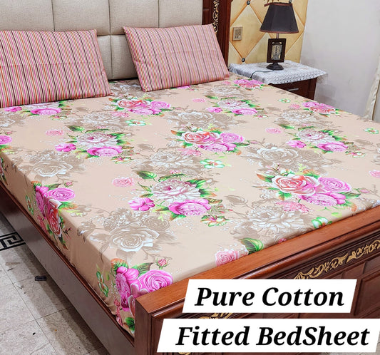 Attiredge Premium Fitted Bedsheet Set King Size (3pc Set)