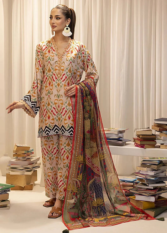 ETHNIC  AIRJET LAWN DIGITAL PRINT ALLOVER VOLUME 3Pc