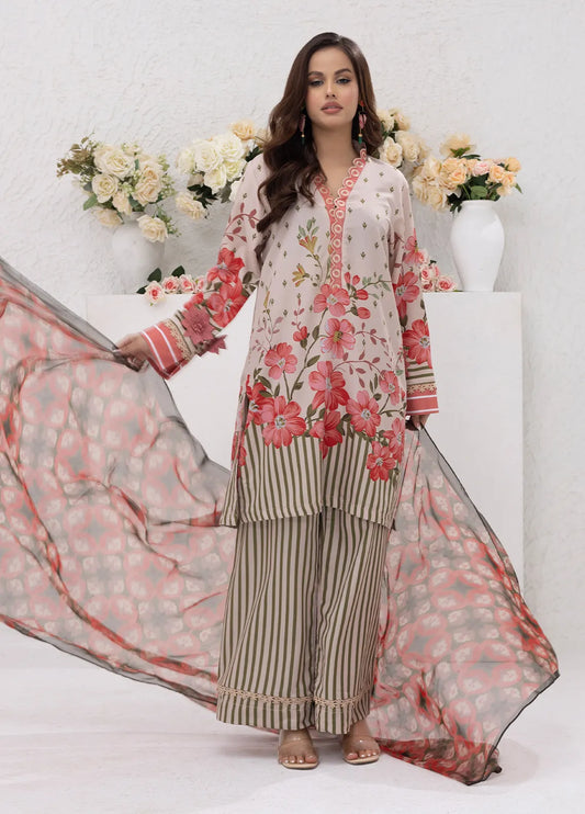 ETHNIC  AIRJET LAWN DIGITAL PRINT ALLOVER VOLUME 3Pc